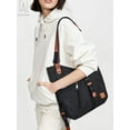 thumbnail image 3 of Gustave Women Canvas Tote Shoulder Bag Casual Vintage Crossbody Hobo Bags Large Capacity Convertible Backpack Purse Handbag for Travel Work "Black", 3 of 12