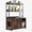 brown, variant on Cat Litter Box Shelf Enclosure, 52'' Large Hidden Litter Box Enclosure Furniture with Storage Shelf, Removable Scratch Mat, Corner Cat Kitten Cabinet Black