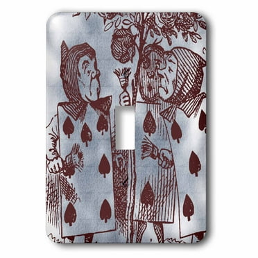 3dRose Painting the Roses Vintage Alice in Wonderland - Single Toggle Switch (lsp_110205_1)