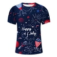 thumbnail image 5 of IROINNID Big and Tall T Shirts for Men, Imdenpence Day Lightweight Thin Basic Round Neck Printed Casual Blouses for Men, 5 of 5