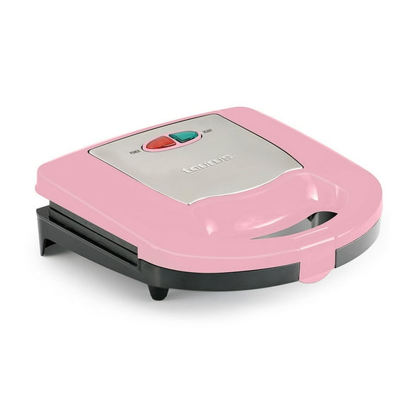 Sandwichera Grill Taurus Poseidon Elora Antiadherente 2 Porciones 850W Color Rosa
