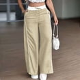 thumbnail image 6 of Women's Y2K Baggy Sweatpants Striped Wide Leg High Waisted Track Pants Casual Drawstring Jogger Pant with Pockets, 6 of 6