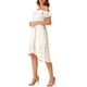 thumbnail image 4 of INSPIRE CHIC Vestidos Midi Florales de Tirantes Espagueti con Volantes para Mujeres en Blanco y Púrpura, 4 of 5
