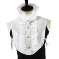 thumbnail image 2 of HeroNeo Womens Victorian Vintage Palace Half Shirt Blouse Stand-Up Ruffles Fake Collar, 2 of 13