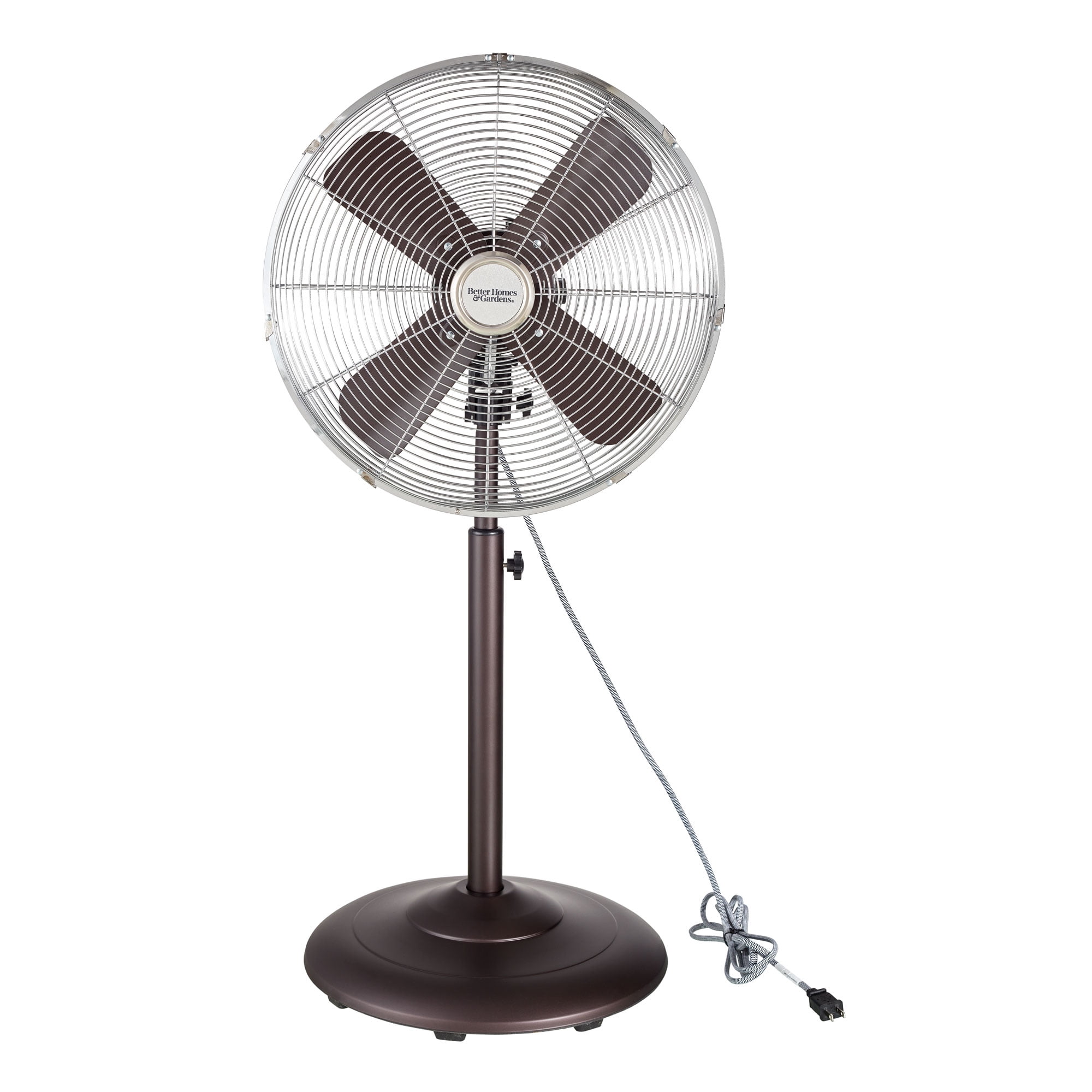Better Homes & Gardens 16 inch Retro 3Speed Metal Stand Fan Oil Rubbed