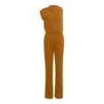 thumbnail image 2 of Baqcunre Jumpsuits for Women Solid Color Jumpsuit Straight Pants Simple And Exquisite Design Jumpsuits for Women Dressy One Piece Jumpsuits for Women, 2 of 3