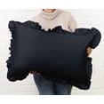 thumbnail image 3 of Vargottam Ruffled Pillow Sham Standard 26x20 Cotton Frill Pillow Cases Shabby Chic Farmhouse Decor Pillowcase, 3 of 7