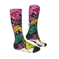 thumbnail image 4 of Lsque Colorful Pug Printed Crew Socks Men's Women's LightWeight Thin Casual Calf Socks ,Knee High Socks,Cotton Socks, 4 of 9