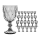 thumbnail image 1 of Copas de Vino Agua Vidrio Cristal Labradas Vintage 245 ml Vittori Juego 24 piezas color Humo, 1 of 1