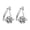 Silver, variant on Silver‑Tone Teardrop Huggie Hoop Earrings for Women, Round Brilliant‑Cut Cubic Zirconia Drop Hoop Earrings, Minimalist Click‑Top Dainty Jewelry Gift