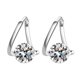 thumbnail image 1 of Pendientes Huggies montados con diamantes de imitación, regalo de joyería para mujeres y niñas, 1 of 4