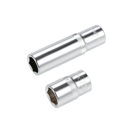 

Uxcell 3/8 Drive 12mm Deep and Shallow 6-Point Socket Set Metric CR-V