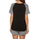 thumbnail image 4 of Pijama de manga corta para mujer, ropa de dormir suave, conjunto de pijama con parte superior y pantalones cortos Adepaton CJWUS-4370, 4 of 6
