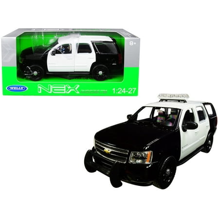 2008 Chevrolet Tahoe Unmarked Police Car Black and White 1/24-1/27 Diecast Model Car by