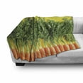 thumbnail image 2 of Natural Color Soft Flannel Fleece Throw Blanket, Photo of Ripe Carrots in a Row Vegetable Art, Cozy Plush for Indoor and Outdoor Use, 60" x 80", Yellow Dark Orange, by Ambesonne, 2 of 5