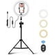thumbnail image 1 of Anillo de luz LED para selfies de 10 pulgadas con trípode y soporte para teléfono: lámpara de cámara regulable para fotografía y vlogs, 1 of 5