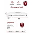 thumbnail image 2 of Campana Extractora Maxims Bajo Alacena 60cm Blanco Doble Turbina 3 Velocidades Luz LED Filtro Lavable 110V, 2 of 2