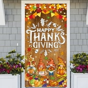 Fall Door Banner Thanksgiving Door Cover Fall Backdrop Sign Party Supplies