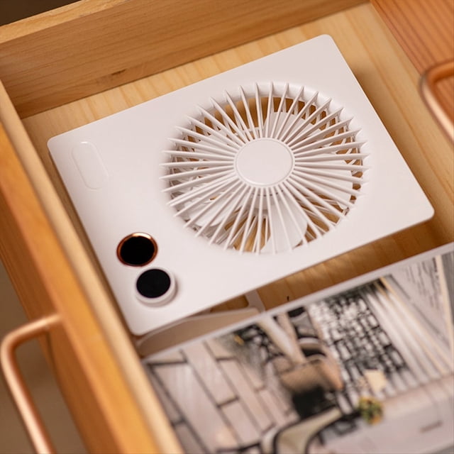 Ventilador de Escritorio Pequeño,Ventilador de Mesa Silencioso,Ventilador de Refrigeración Recargable por USB,Potente Ventilador de Viento para Oficina,Hogar,Interior y Exterior B