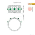 thumbnail image 4 of ANGARA Natural Art Deco Inspired Emerald Broad Filigree Ring in 14K White Gold for Women (Size-2.6mm) | May Birthstone, Birthday, Anniversary, Jewelry Gift for Women | Natural Emerald Ring, 4 of 9