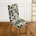 thumbnail image 3 of Xoenoiee Aztec Cow American Tribal Print Chair Covers for Dining Room, Stretch Dining Chair Cover, Washable Kitchen Parsons Chair Slipcovers, Removable Seat Protector for Home Party, 1 Pack, 3 of 7