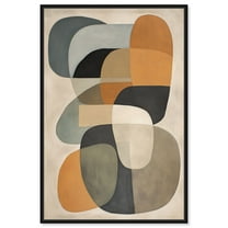 Ricole 2 Canvas Midcentury Abstract Wall Art by Art Remedy, Black Frame, 10" x 15"