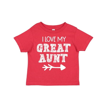 

Inktastic I Love My Great Aunt with Arrow Gift Toddler Boy or Toddler Girl T-Shirt