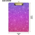 thumbnail image 3 of FMSHPON Fun Purple Pink Glitter Clipboard Hardboard Wood Nursing Clip Board and Pull for Standard A4 Letter 13x9 inches, 3 of 5
