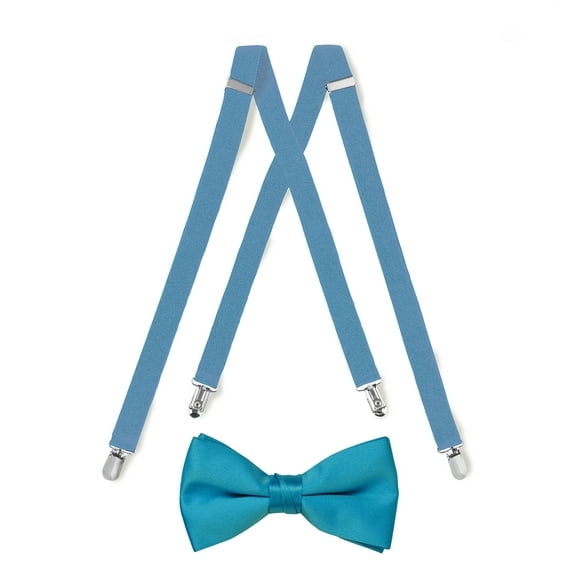 Suspender & Bow Tie Set (Kids, Turquoise)
