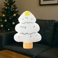 thumbnail image 6 of 21.65in Soft Plush Christmas Tree Pillow, Merry Print with Yellow Star, Machine-Washable Decorative Cushion for Sofa Back Neck Support, Holiday Gift for All Ages, 6 of 6