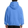 thumbnail image 3 of Fabrcox Long Sleeve Zip Up Men's Fashion Hoodies & Sweatshirts Fleece Lined Thermal Hooded Jacket Casual Comfortable Athletic Workout Hoodie Blue 2XL, 3 of 4