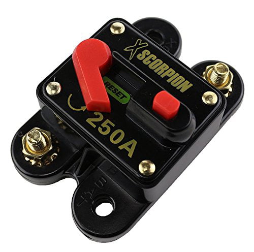 soyond 250 Amp Circuit Breaker with Manual Reset High Amp No Manual Button Disconnect Waterproof Flush-Mount Circuit Breaker