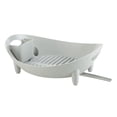 thumbnail image 4 of Escurridor de platos, soporte para escurridor de cocina, base antideslizante con salida de agua para platos, Gris, 4 of 9
