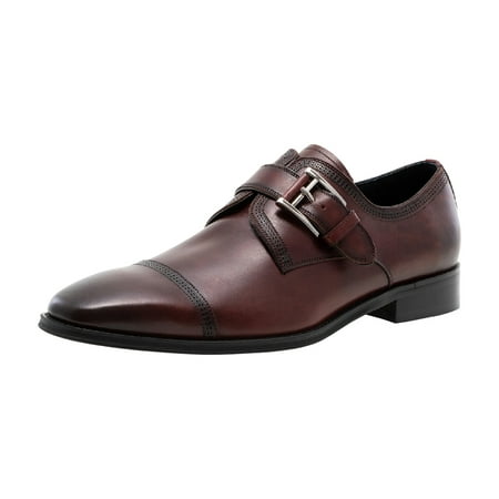 

Jump Newyork Mcneil Fashionable Light Weight Leather Upper Narrow Cap Toe Single Monk Strap Formal Shoes | Oxford Shoes | Dress Shoes for Men