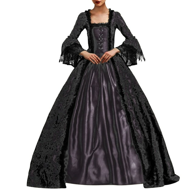 for Halloween Elegant Court Style Outfit for All Seasons Design with Intricate Patterns Complements Your Look with Stylish Heels