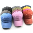 thumbnail image 3 of Vintage Distressed 100% Cotton Adjustable Solid Polo Denim Baseball Cap Hat Ball Dad Washed, 3 of 16