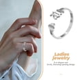 thumbnail image 4 of OULII Bagues pour Femmes en Acier Inoxydable Bague Ouverte 1Ensemble Accessoire de Mode Réglable, 4 of 8