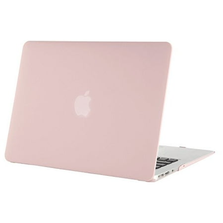 Air Boot Cover Mosiso MacBook Air 13 Case, Ultra Slim Soft-Touch Plastic See Through Hard Shell Snap On Cover for MacBook Air 13.3 Inch (A1466 & A1369), Rose Quartz(Baby Pink) ()