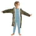 thumbnail image 7 of FORMRS Kids Bathrobe Unisex Hooded Robe Toddler Pajamas Sleepwear, Size 2-3T, Black Flower Pattern, 7 of 7