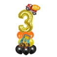 thumbnail image 4 of Juego de vajilla desechable serie Bulldozer de construcción, vasos de papel, platos, camión excavadora, globo, decoración de fiesta de cumpleaños para niños, 4 of 4