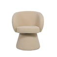 thumbnail image 1 of Ilios Innova | Silla Capri Giratoria 360° de Acento, Sillón Moderno Tapizado con Textura tipo Bouclé, Diseño Orgánico para Comedor, Sala o Recámara, Estructura de Madera Robusta, Color Beige, 1 of 9