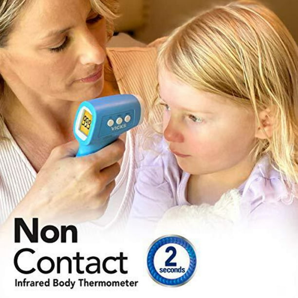Vicks Non Contact Infrared Body Thermometer, VNT275US, Blue/White