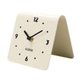 thumbnail image 1 of Reloj de escritorio de arte moderno, reloj de mesa acrílico simple, silencioso, de diseño, decoración del hogar. Beige, 1 of 7
