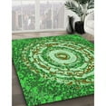 thumbnail image 3 of Ahgly Company Machine Washable Indoor Square Transitional Green Area Rugs, 5' Square, 3 of 7