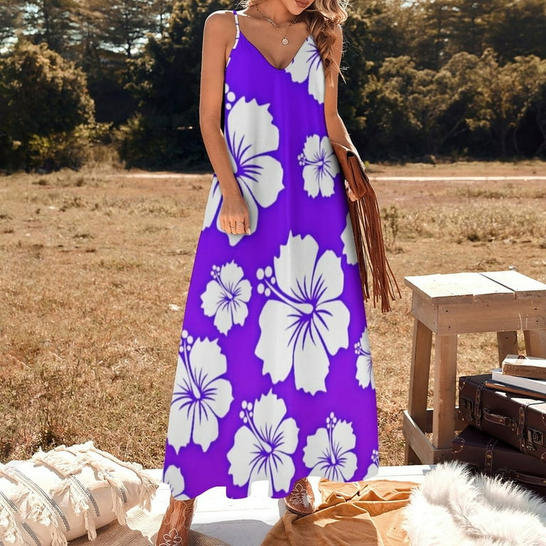 Purple hawaiian dress best sale
