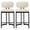 Linen Beige - Matt Black Finish, variant on Zesthouse 25.6" Modern Counter Height Bar Stools Set of 2, Faux Leather Upholstered with Curved Back, Antique Brass Metal Base, Kitchen Island Bar Chairs, Brown
