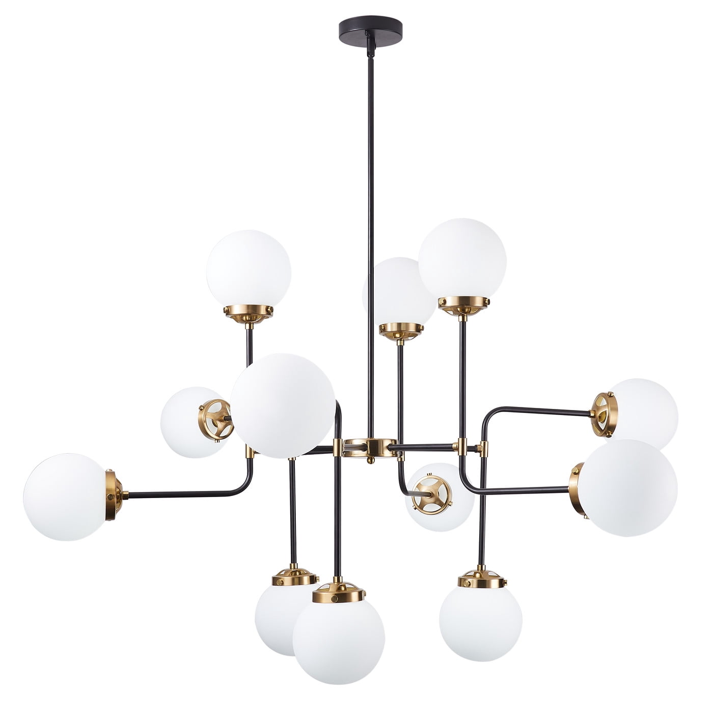 Aiwen Contemporary Chandelier Pendant Light 12 Lights Ambient Kitchen Island Light Fixture