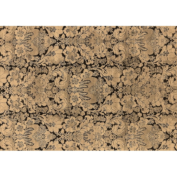 Ahgly Company Indoor Rectangle Oriental Brown Industrial Area Rugs, 5' x 7'