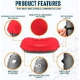 thumbnail image 3 of Alpcour Ultralight Inflatable Camping Pillow - Compact Ergonomic Backpacking Cushion with Carry Case, Royal Blue, 3 of 7