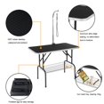 thumbnail image 5 of Pefilos 32" Foldable Pet Grooming Table for Dogs with Mesh Tray and Adjustable Arm Silver Base with Black Table, M, 5 of 14